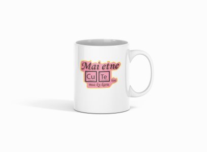 Main etne cute - formula themed printed ceramic white coffee and tea mugs/ cups for maths lovers