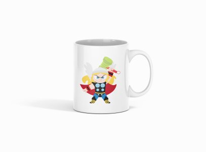 Thor - animation themed printed ceramic white coffee and tea mugs/ cups for animation lovers