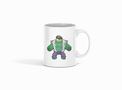 Hulk - animation themed printed ceramic white coffee and tea mugs/ cups for animation lovers