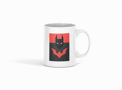 Batman (BG Red) - animation themed printed ceramic white coffee and tea mugs/ cups for animation lovers