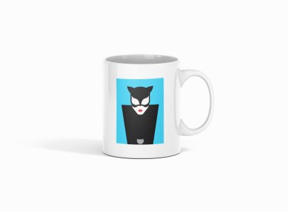Cat woman - animation themed printed ceramic white coffee and tea mugs/ cups for animation lovers