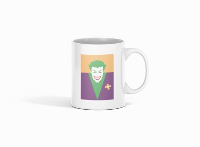 DC villain joker - animation themed printed ceramic white coffee and tea mugs/ cups for animation lovers