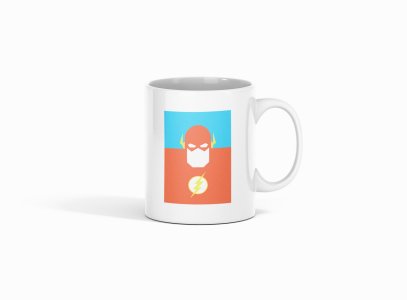 Flash White design - animation themed printed ceramic white coffee and tea mugs/ cups for animation lovers