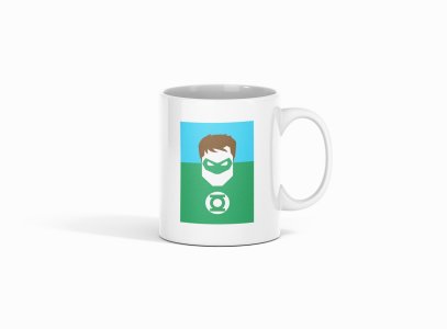 Green Lantern - animation themed printed ceramic white coffee and tea mugs/ cups for animation lovers