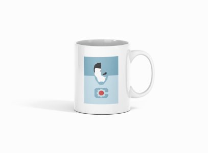 Cyborg - animation themed printed ceramic white coffee and tea mugs/ cups for animation lovers