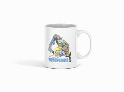 Wolverine - animation themed printed ceramic white coffee and tea mugs/ cups for animation lovers