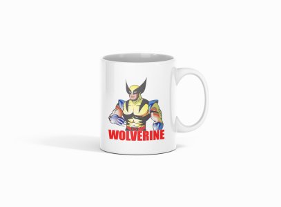Colourful wolverine - animation themed printed ceramic white coffee and tea mugs/ cups for animation lovers