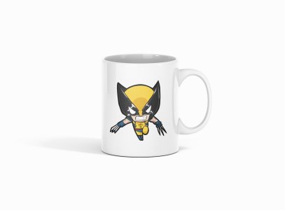 Baby wolverine - animation themed printed ceramic white coffee and tea mugs/ cups for animation lovers