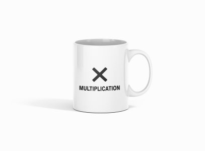 Multiplication- formula themed printed ceramic white coffee and tea mugs/ cups for maths lovers