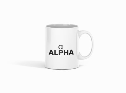 Alpha - formula themed printed ceramic white coffee and tea mugs/ cups for maths lovers