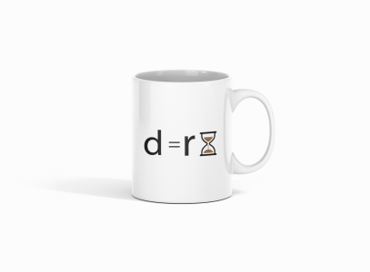 Sand watch  - formula themed printed ceramic white coffee and tea mugs/ cups for maths lovers