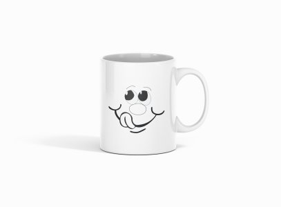 Yummy Emoji- emoji printed ceramic white coffee and tea mugs/ cups for emoji lover people
