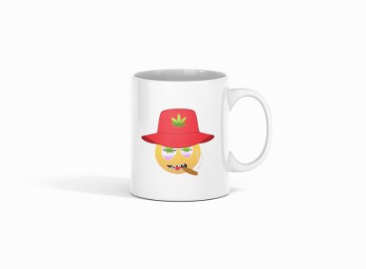 Thug Emoji- emoji printed ceramic white coffee and tea mugs/ cups for emoji lover people