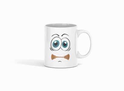 Teeth Blocked Emoji- emoji printed ceramic white coffee and tea mugs/ cups for emoji lover people