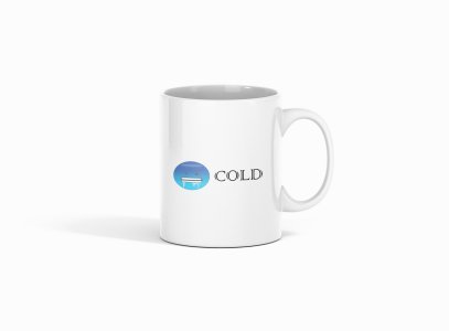 Shivering Cold Emoji- emoji printed ceramic white coffee and tea mugs/ cups for emoji lover people
