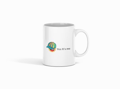 Yes, Its Me Emoji - emoji printed ceramic white coffee and tea mugs/ cups for emoji lover people
