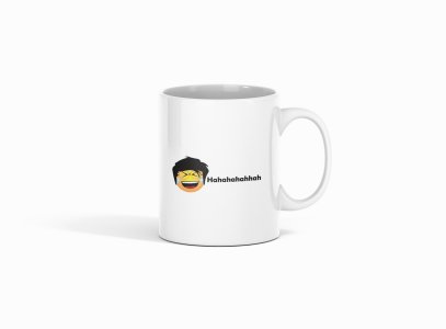 ROFL Emoji- emoji printed ceramic white coffee and tea mugs/ cups for emoji lover people