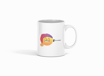 Night Cap Emoji- emoji printed ceramic white coffee and tea mugs/ cups for emoji lover people