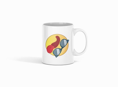 Tongue Out Emoji- emoji printed ceramic white coffee and tea mugs/ cups for emoji lover people