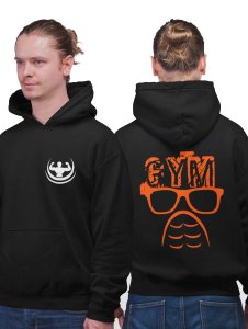 Gym Above Glasses & Six Pack Abs printed artswear black hoodies for winter casual wear specially for Men