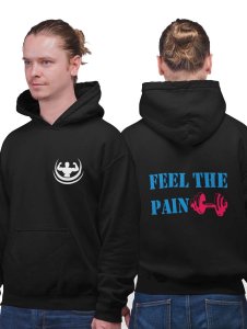 Feel The Pain printed artswear black hoodies for winter casual wear specially for Men