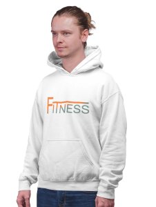 Fitness, (Orange and Grey) printed activewear white hoodies for winter casual wear specially for Men