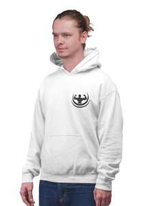 Feel The Pain Orange Text printed artswear white hoodies for winter casual wear specially for Men
