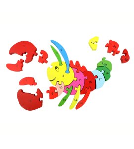 Crab based wooden multicolour puzzle game/ riddle game set specially made for kids