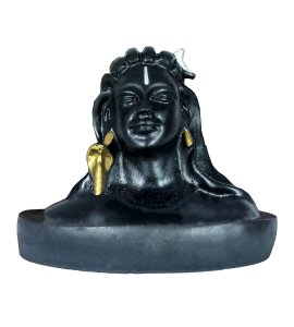 Adiyogi Black marble Mahadev's decorative figurine /murti for home decor and pooja ghar (large)