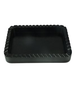 Black striped bars wooden rectangular serving tray/ platter/ tea serving plate for serving tea or coffee