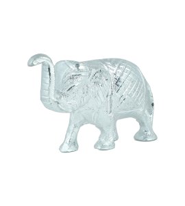 Metal shiny alloy elephant silver showpiece/ effigy for the home decor (big size)