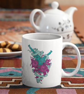 3 Roses With Ribbons-Printed Coffee Mugs