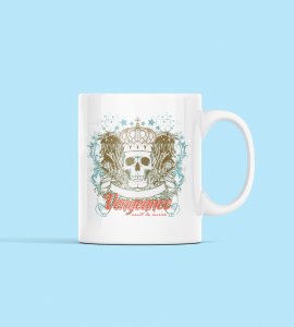 Vengeance (skull king) - animation themed printed ceramic white coffee and tea mugs/ cups for animation lovers