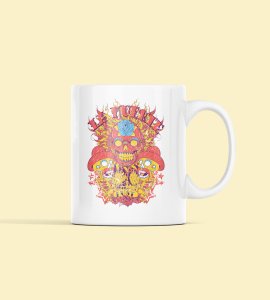 La Muerte (3 skulls) - animation themed printed ceramic white coffee and tea mugs/ cups for animation lovers