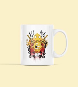 Dead, live- animation themed printed ceramic white coffee and tea mugs/ cups for animation lovers