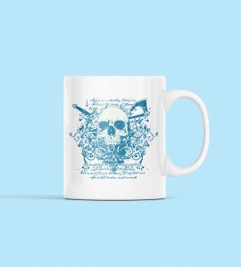 Anger skull - animation themed printed ceramic white coffee and tea mugs/ cups for animation lovers