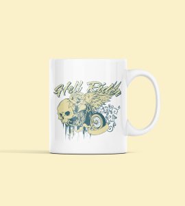 Hell Rider - animation themed printed ceramic white coffee and tea mugs/ cups for animation lovers