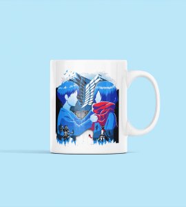 Mikasa Ackerman characters - animation themed printed ceramic white coffee and tea mugs/ cups for animation lovers