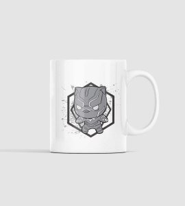 Tinyblack panther - animation themed printed ceramic white coffee and tea mugs/ cups for animation lovers