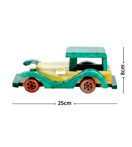 Wooden vintage style classic large jeep toy game for kids (collectible item)(Blue)