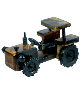 Wooden shining black wheels based tractor toy game for toddlers & childrens (collectible item)