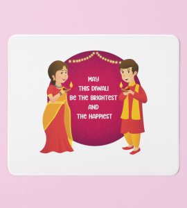 Family Bond Diwali Mouse Pad - Brightest and Happiest Wishes