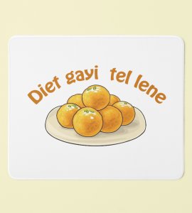 Diwali Sweet Temptations Mouse Pad - 'Diet Gayi Tel Lene'
