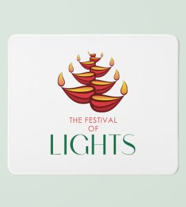 Diwali Diya Mouse Pad - Radiant Festival of Lights, Warmth and Joy