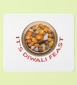 The Diwali Feast Mouse Pad - A Plate Full of Festive Delights