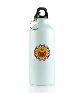 Diwali Radiance sipper bottle - Beautiful Diya and Rangoli Design