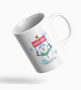 Mery Xmas, Coffe Mug with Snowman Design