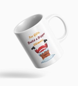 Santa Stuck in Chimney Design Coffe Mug Funny Gift for Friends