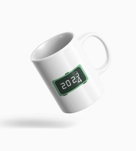 Countdown to 2024: Time to Sip into the Future! Our New Year Coffee Mug with Digital Clock
