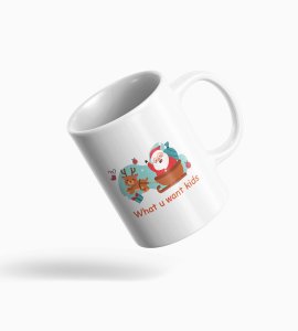 Cuteness Overload: Adorable Santa Delight Coffee Mug - Sip into Festive Joy, Best Gift for Kids Boys Girls!